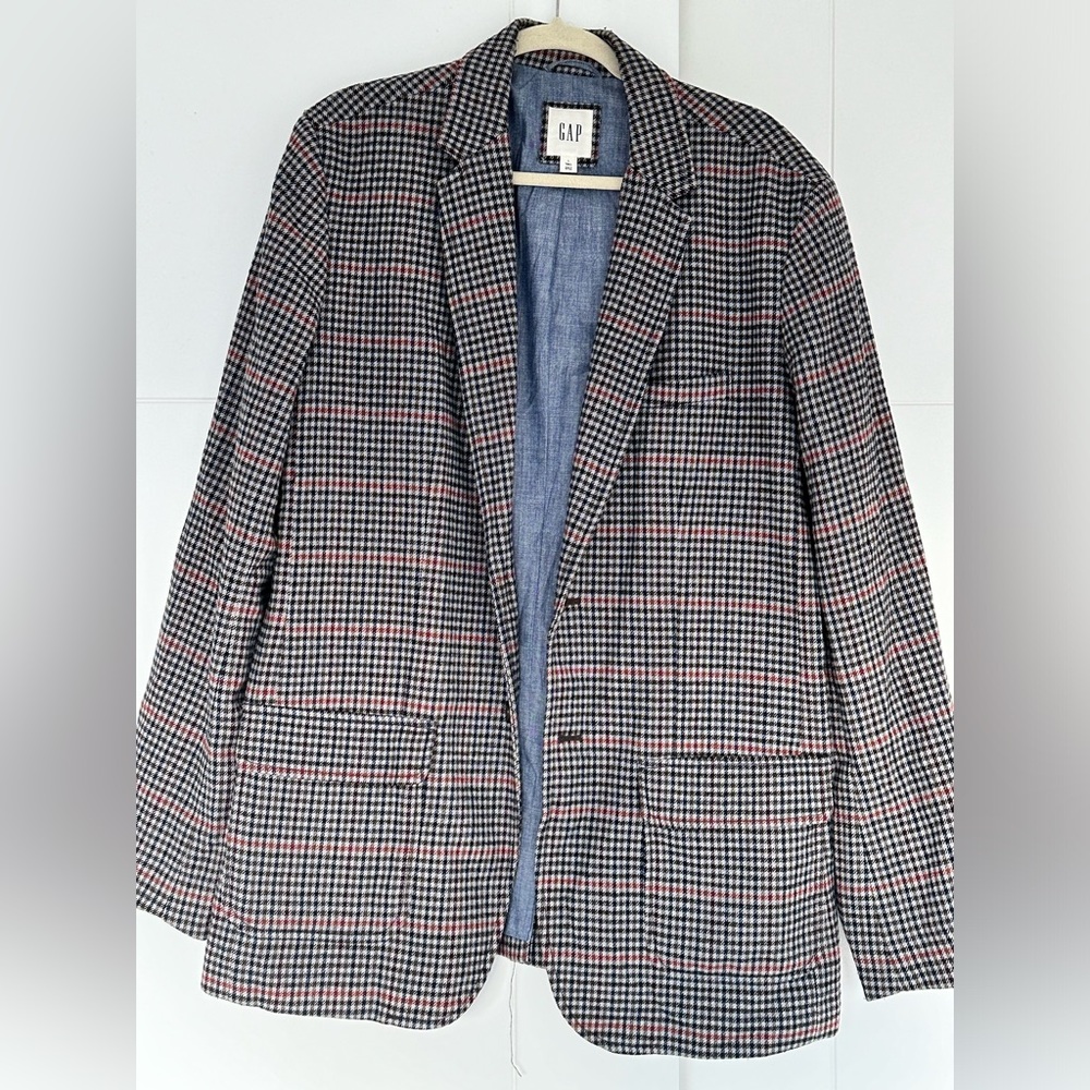 Men’s Gap Plaid Wool Blazer- Used